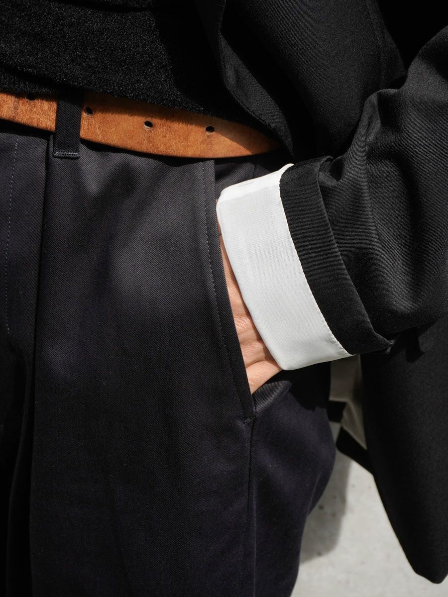 NO TUCK CHINO TROUSERS[BLACK] | 1LDK ONLINE STORE