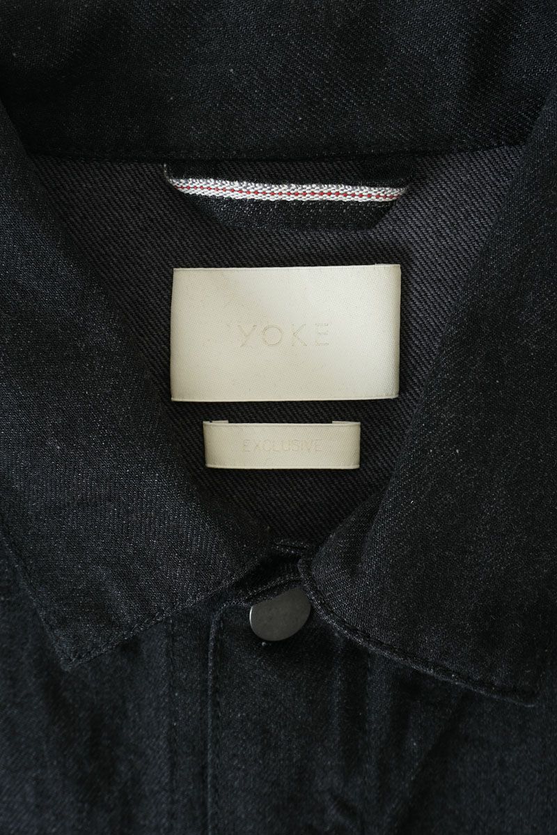 SELVEDGE LINE DENIM SHIRT JACKET[BLACK]