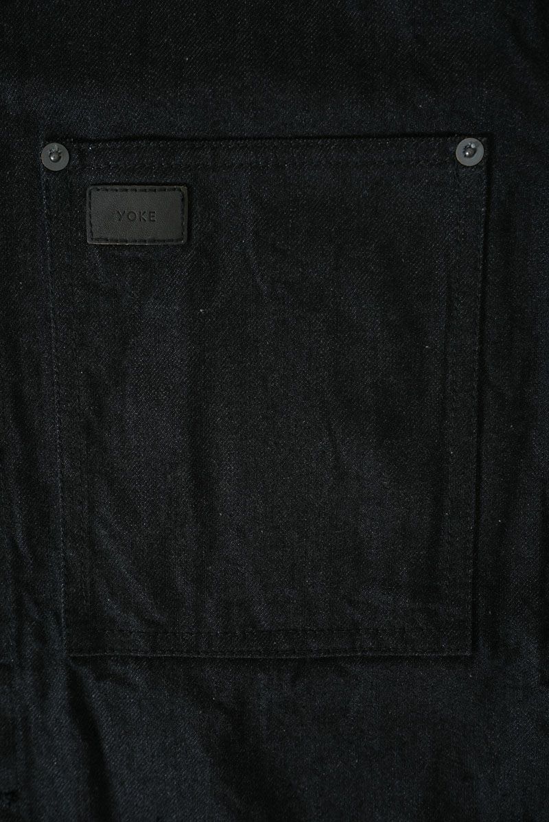 SELVEDGE LINE DENIM SHIRT JACKET[BLACK]