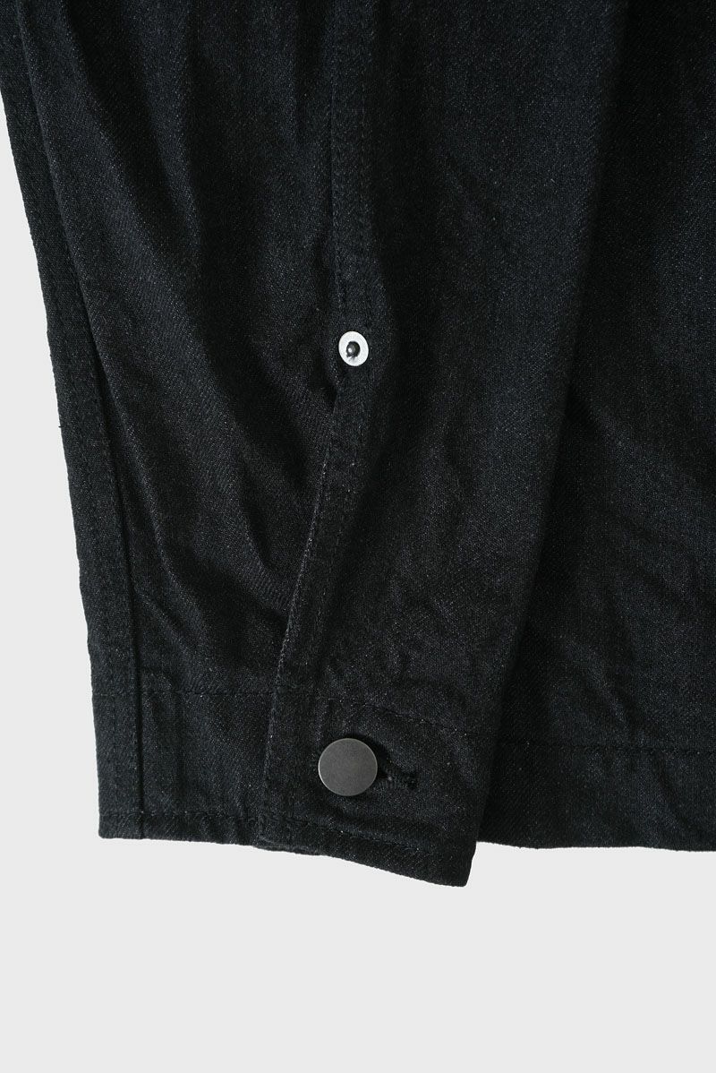 SELVEDGE LINE DENIM SHIRT JACKET[BLACK]