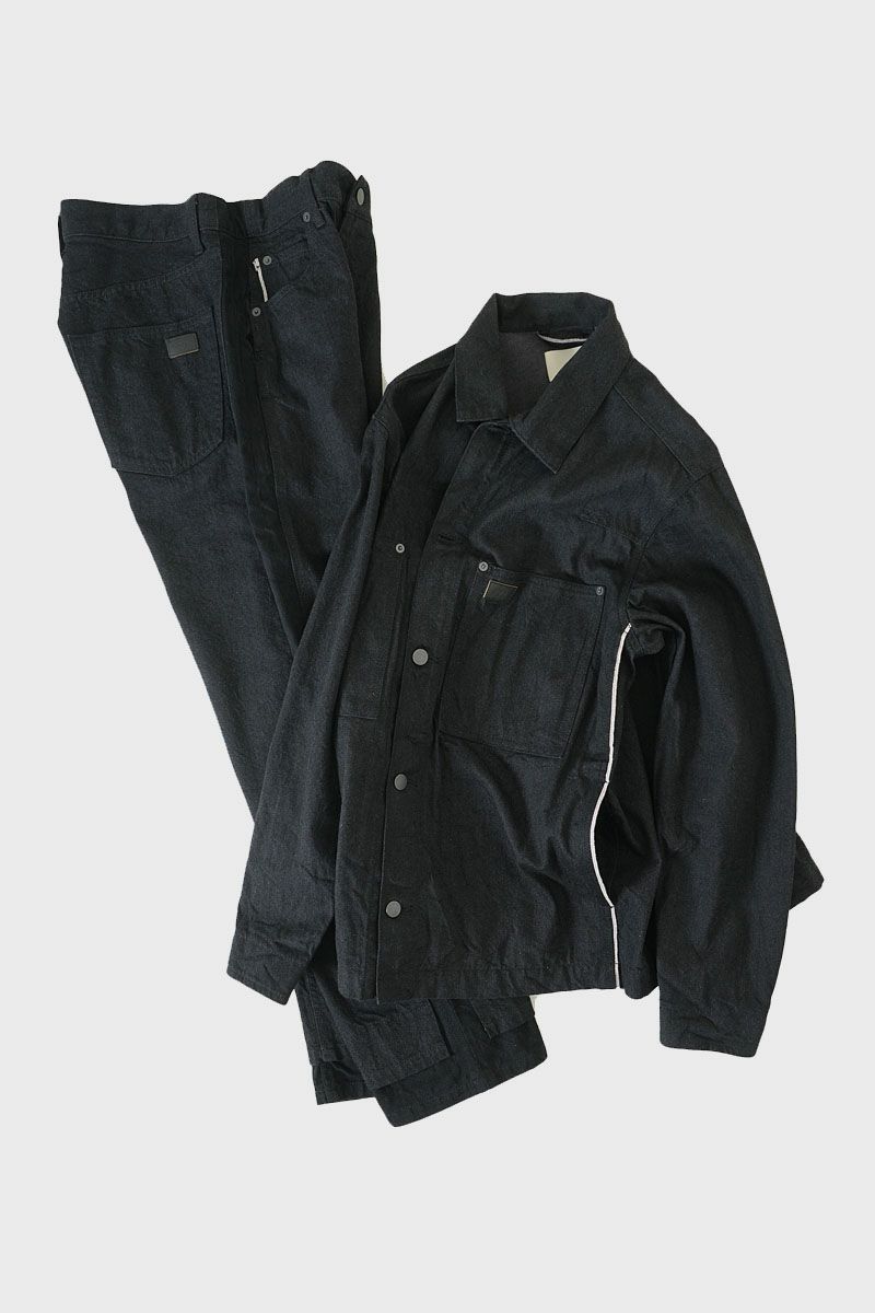 SELVEDGE LINE DENIM SHIRT JACKET[BLACK] | 1LDK ONLINE STORE