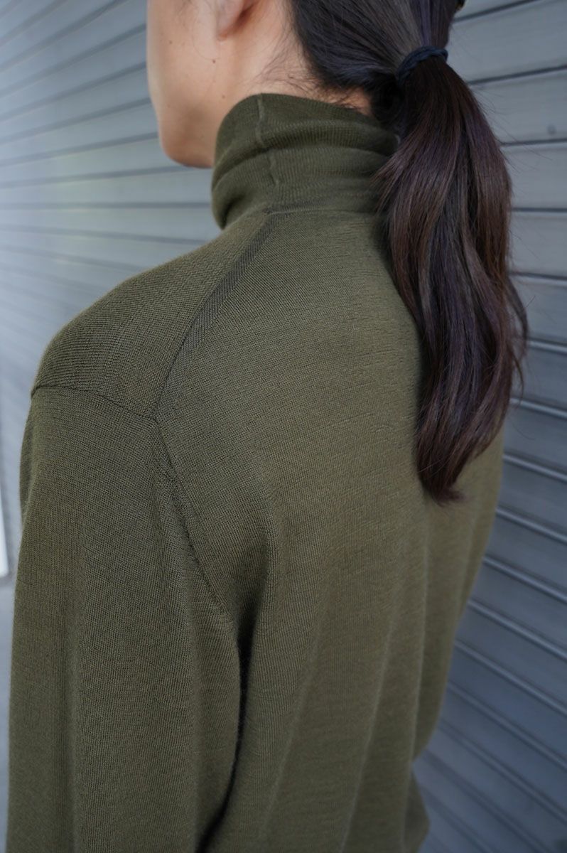 High Gauge Turtleneck Sweater[GREEN] | 1LDK ONLINE STORE