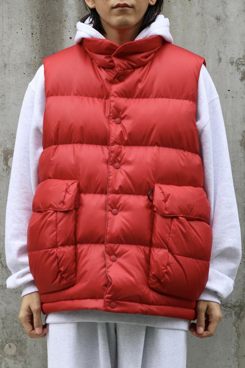 【MENS】TECH BACK PACKER DOWN VEST[RED]