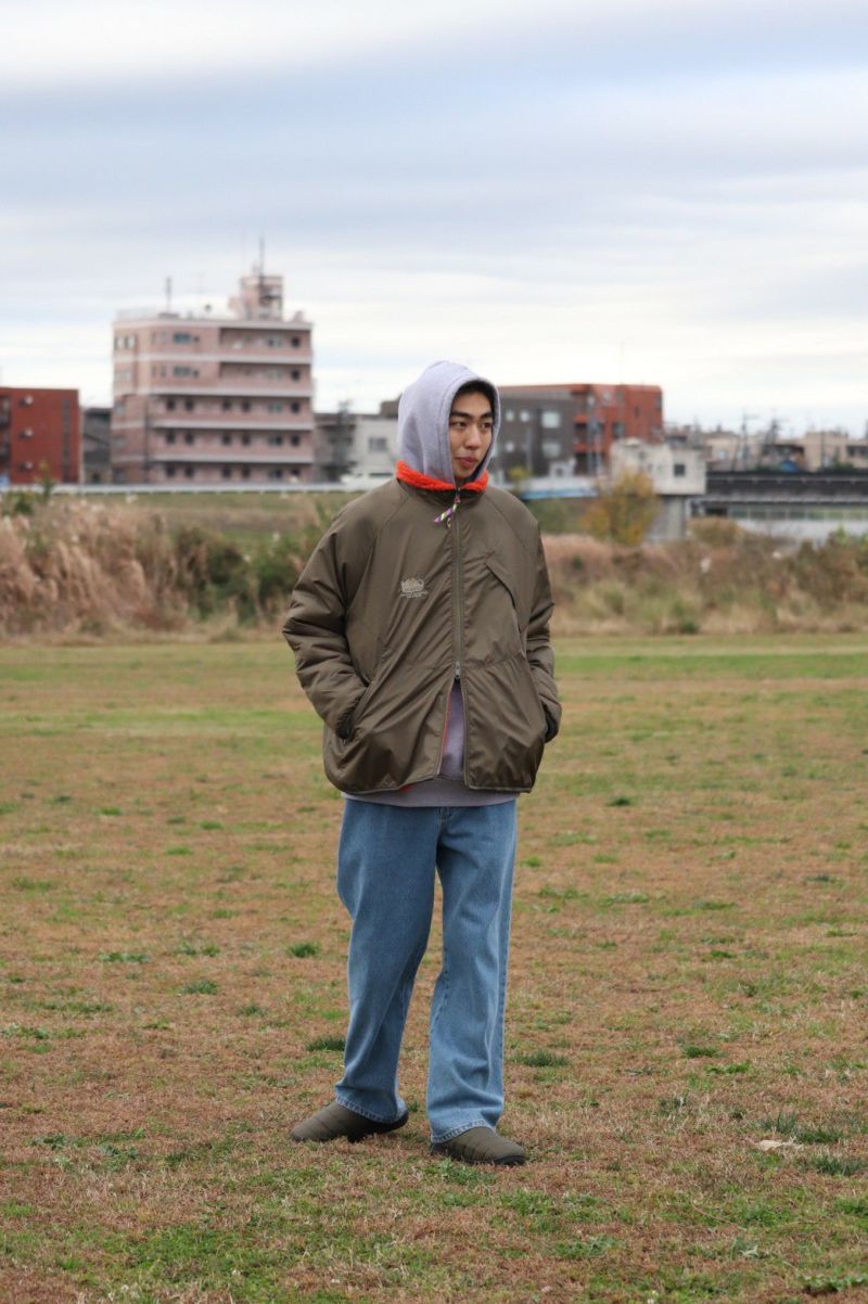 REVERSIBLE FLEECE JACKET[KHAKI×ORANGE] | 1LDK ONLINE STORE