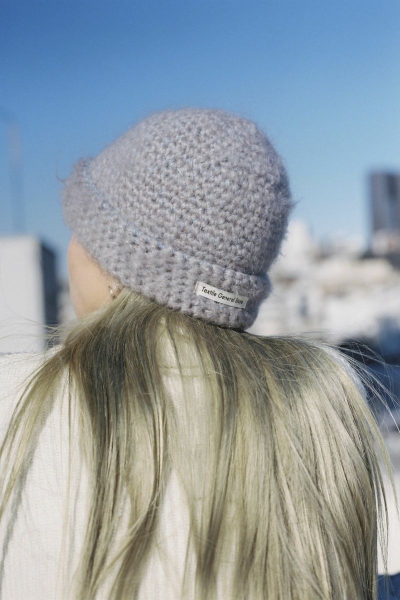 WOOL MOHAIR BEANIE[BLUE GRAY] | 1LDK ONLINE STORE