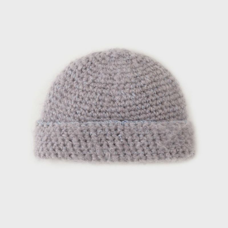 人気 1LDK wool mohair beanie 【blue gray】ニット帽 - 通販 - www