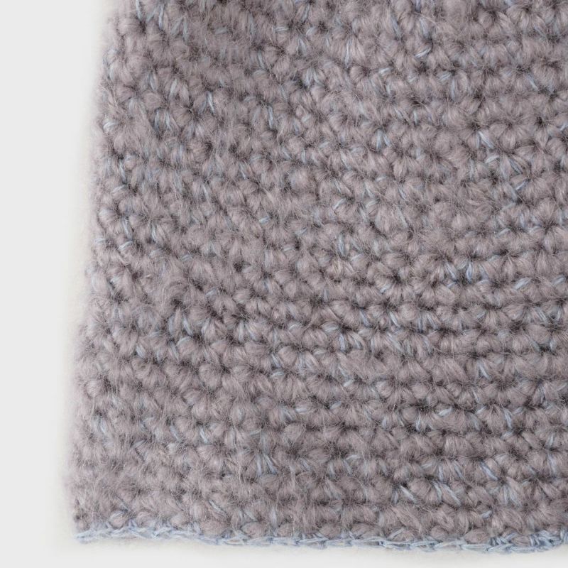 WOOL MOHAIR BEANIE[BLUE GRAY]