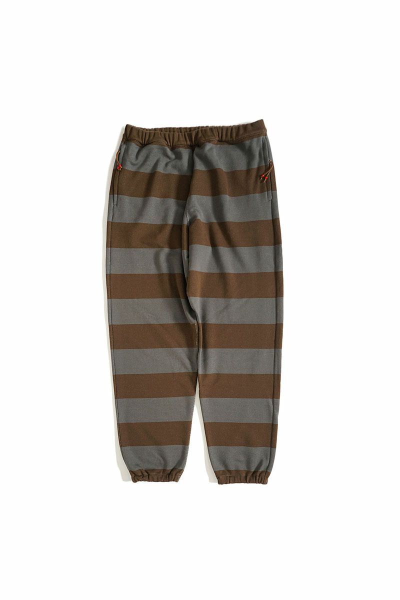 GIMME FIVE BORDER SWEAT PANTS[BROWN/CHARCOAL] | 1LDK ONLINE STORE