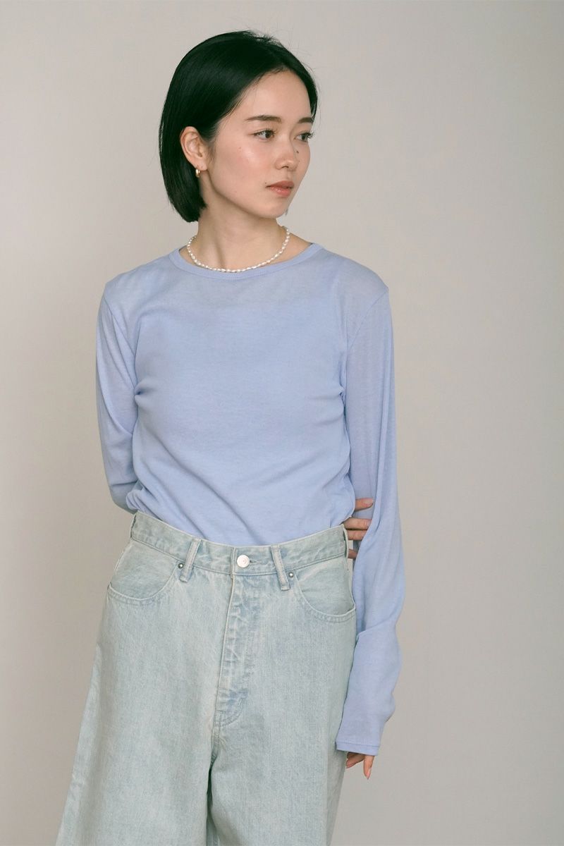 TELECO CREW NECK TOPS[BLUE] | 1LDK ONLINE STORE