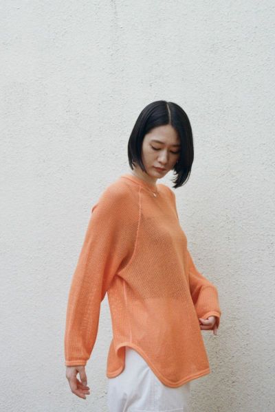 BASKET MESH RAGLAN SLEEVE[ORANGE]