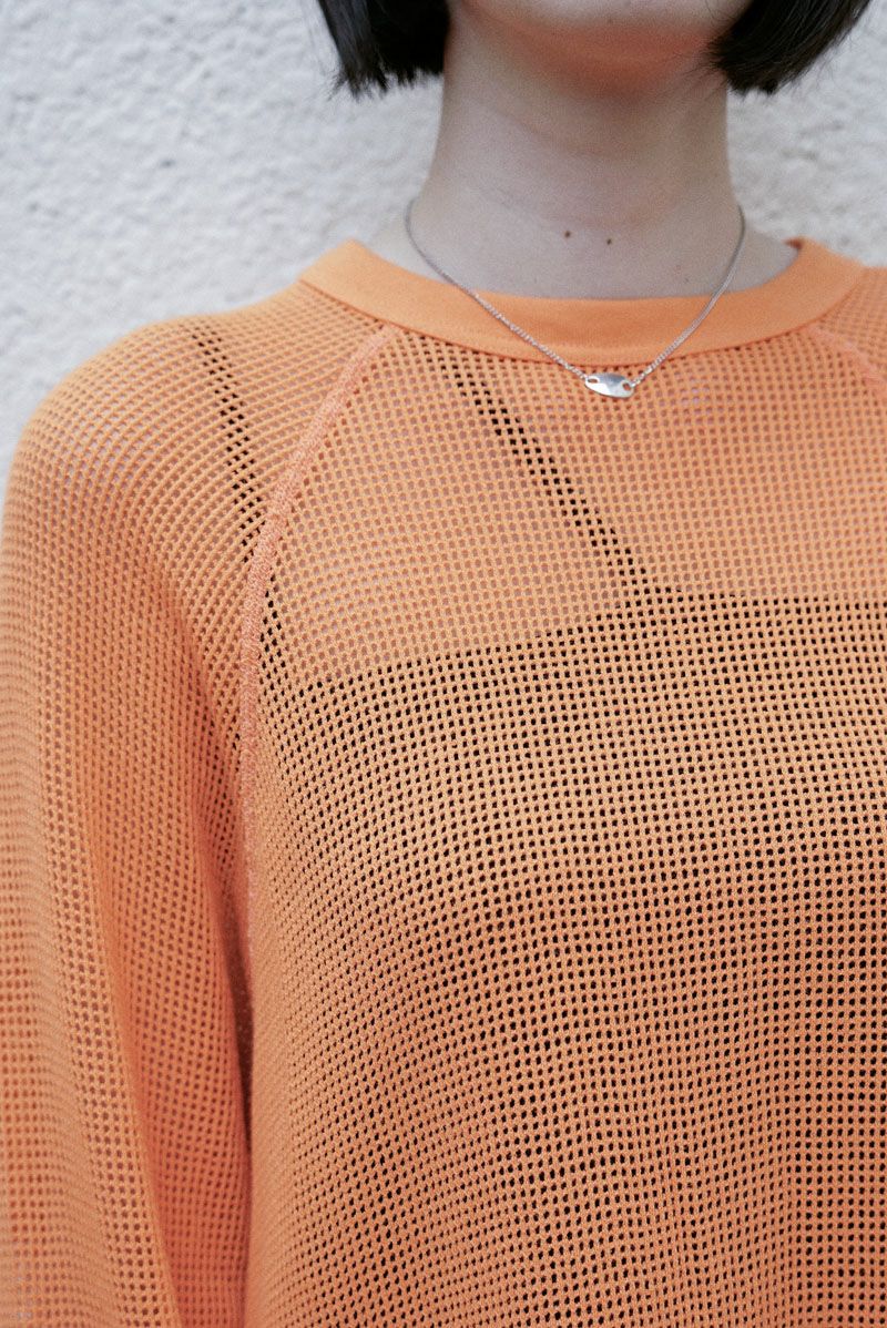 BASKET MESH RAGLAN SLEEVE[ORANGE]