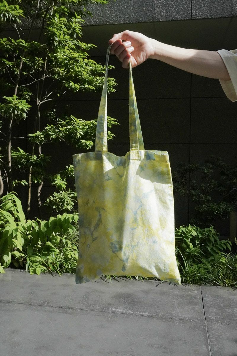 UNEVEN DYEING TOTE BAG[SAX×YELLOW]