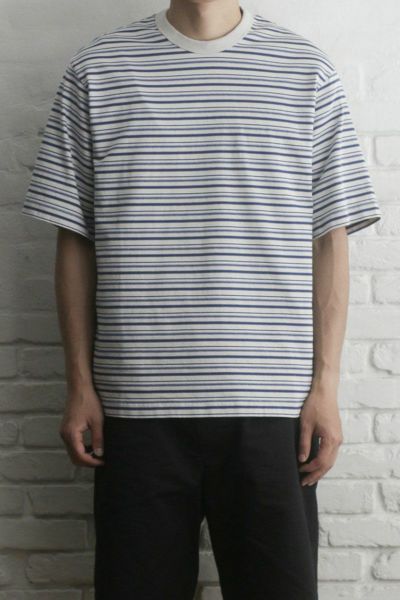 MULTI BORDER S/S T-SHIRTS[BLUE] | 1LDK ONLINE STORE