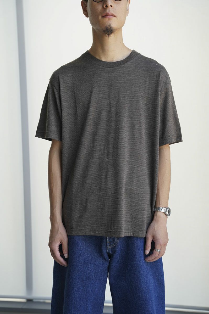 WOOL S/S T-SHIRTS[BROWN] | 1LDK ONLINE STORE