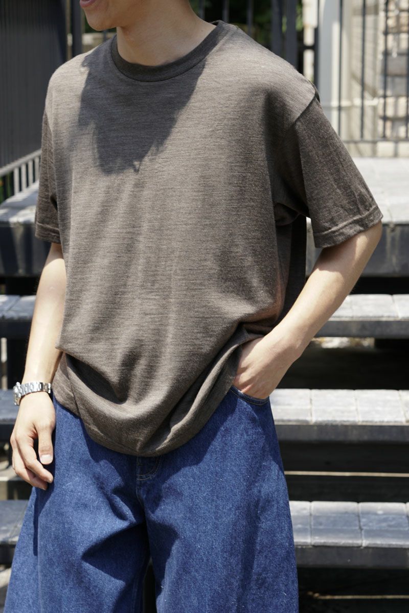 WOOL S/S T-SHIRTS[BROWN] | 1LDK ONLINE STORE