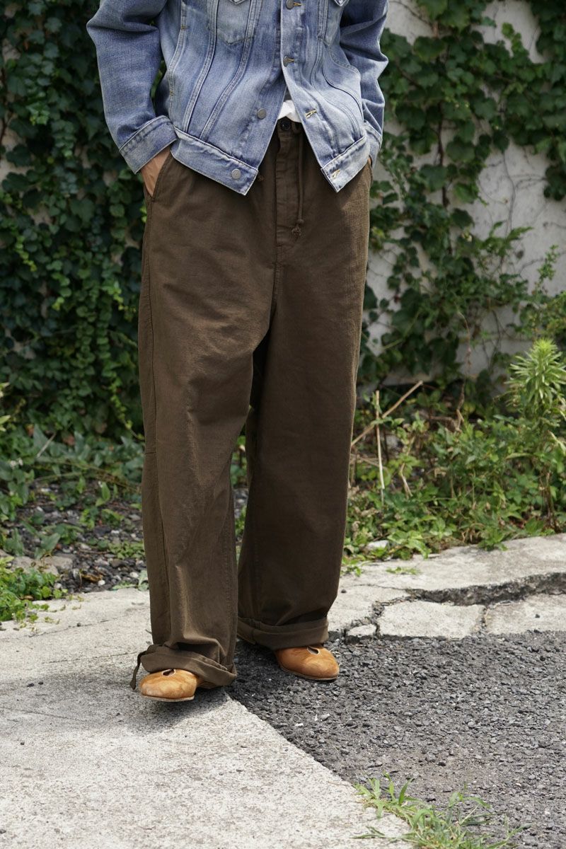 PHATEE HEMP GARMENT DYED OVER PANTS[BROWN] | 1LDK ONLINE STORE