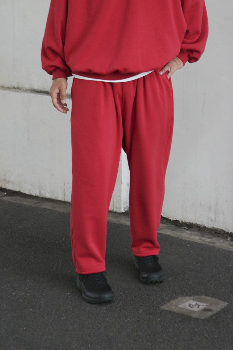 is-ness RELAX WIDE SWEAT PANT[RED]