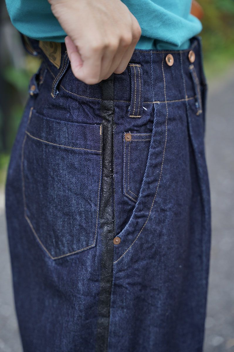 Denim work trousers[INDIGO]