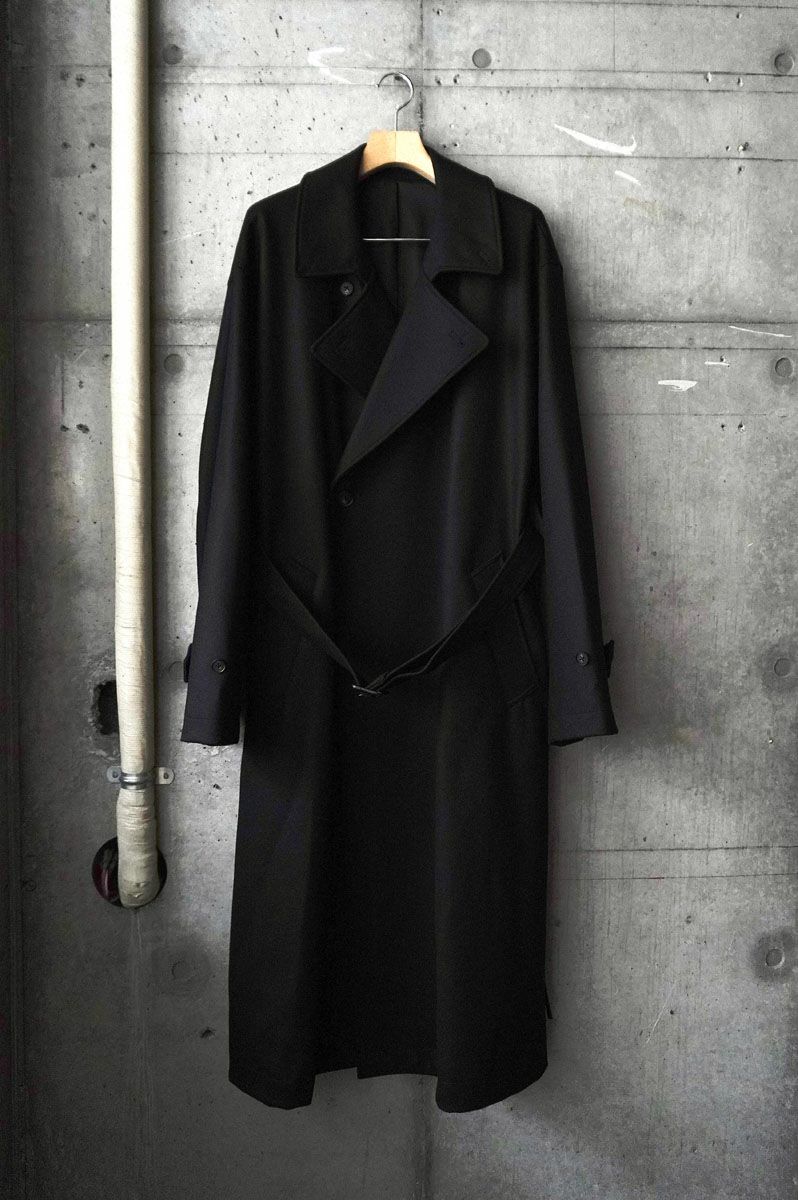 stein OVERSIZED DOUBLE BREASTED COAT[BLACK]