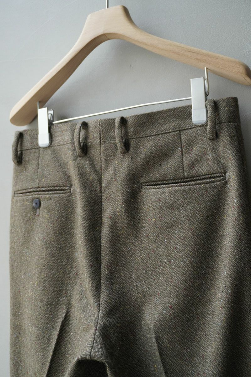 NEW FLAIR PANTS[MIX TWEED KHAKI] | 1LDK ONLINE STORE