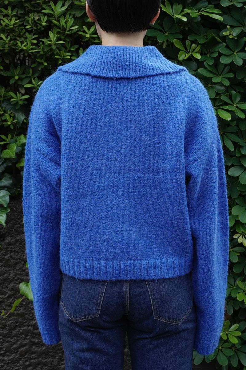 ALPACA SKIPPER KNIT[BLUE]