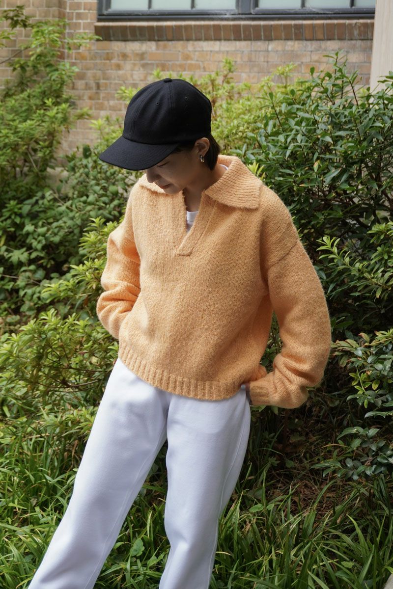 ALPACA SKIPPER KNIT[CARROT] | 1LDK ONLINE STORE