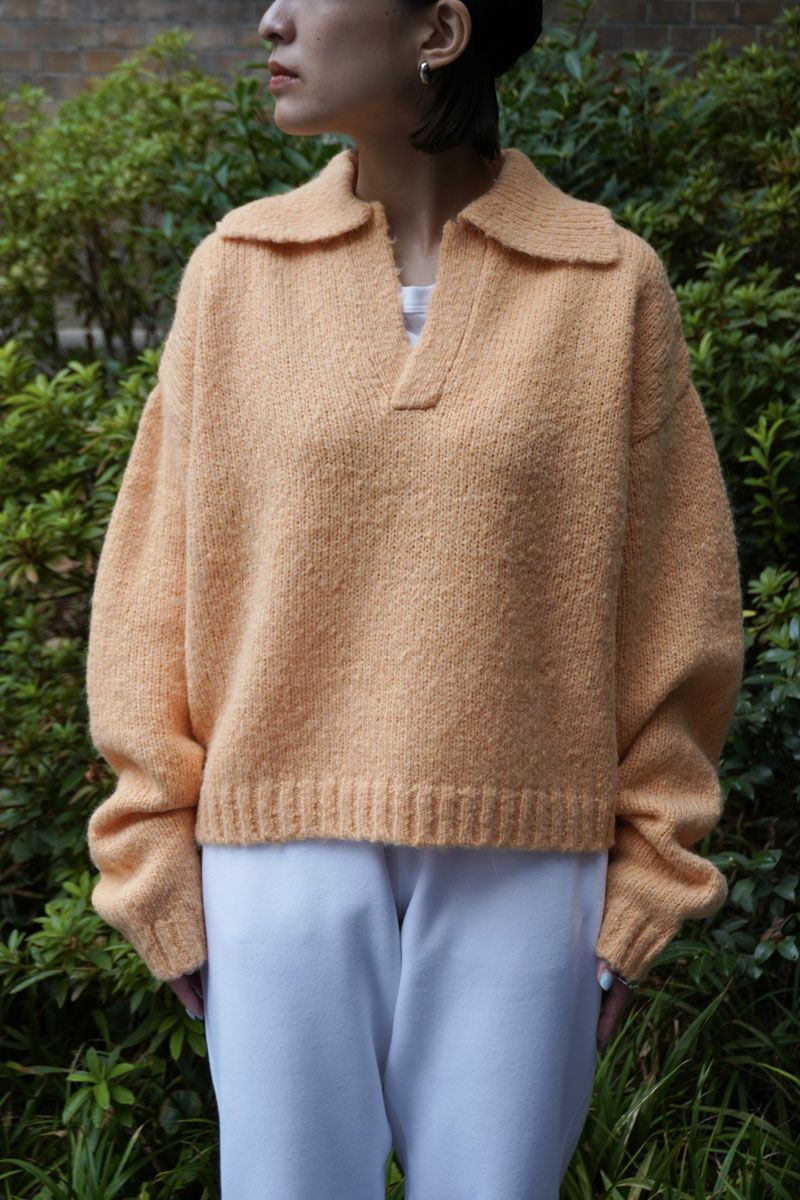 ALPACA SKIPPER KNIT[CARROT] | 1LDK ONLINE STORE