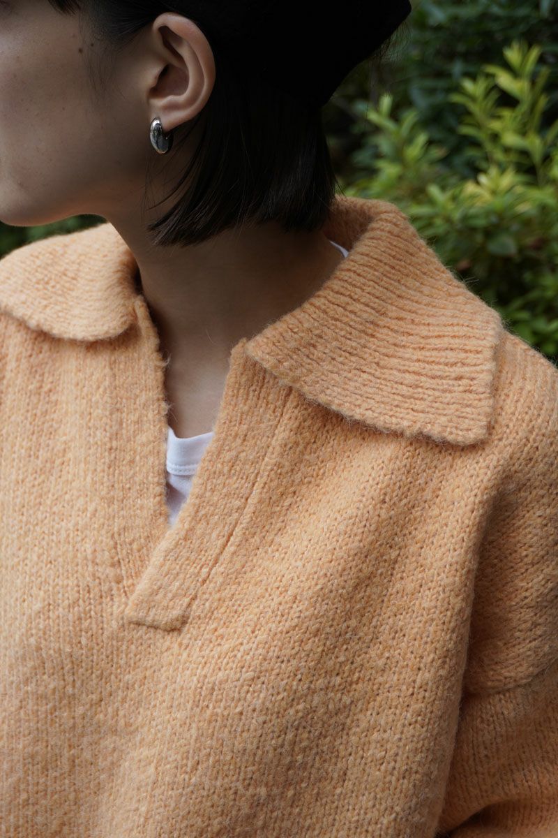 ALPACA SKIPPER KNIT[CARROT] | 1LDK ONLINE STORE