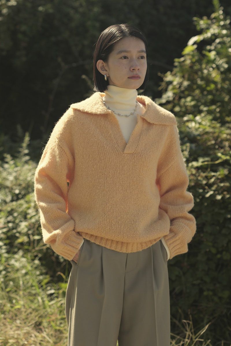 ALPACA SKIPPER KNIT[CARROT] | 1LDK ONLINE STORE