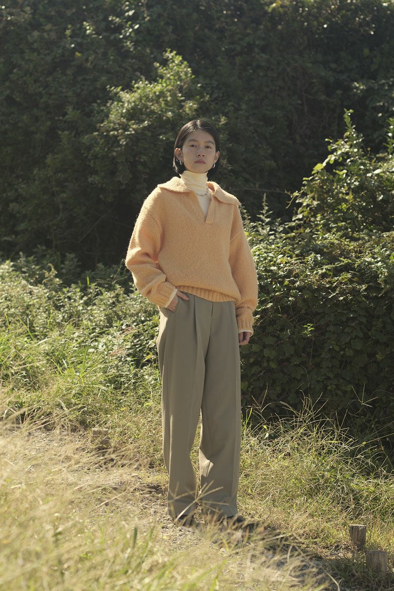 ALPACA SKIPPER KNIT[CARROT] | 1LDK ONLINE STORE