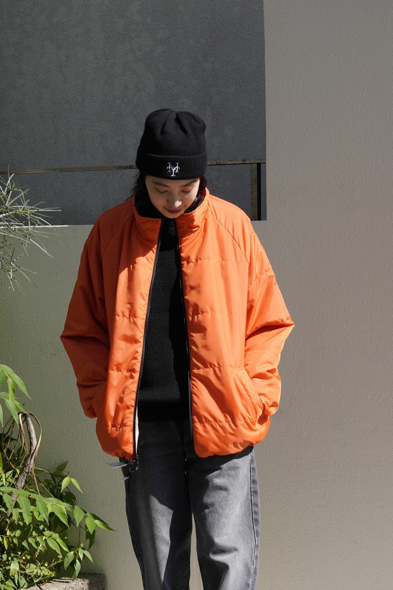 TWO-FACE PUFFY JACKET[SAND×ORANGE]