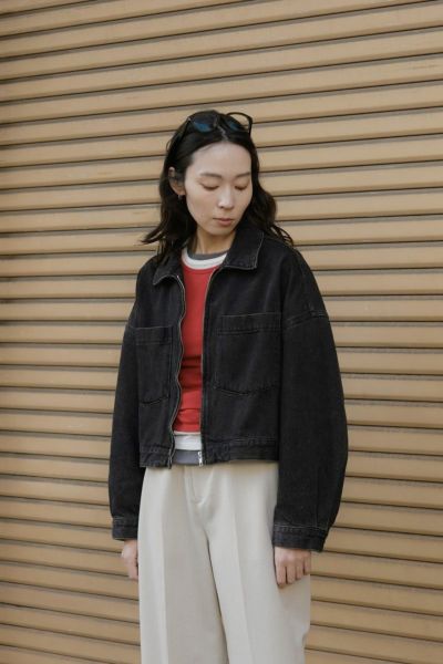 CROPPED DENIM JACKET 1LDK Exclusive[BLACK]