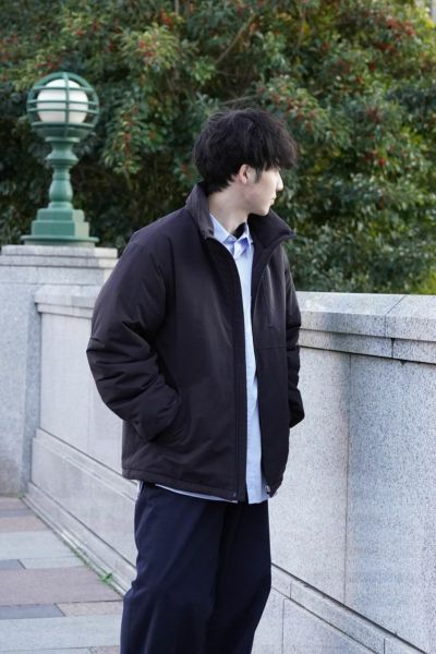 UNIVERSAL PRODUCTS. STAND COLLAR BLOUSON[BLACK]