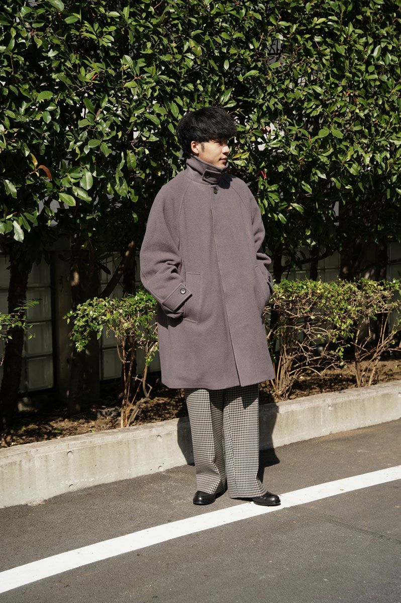 WOOL STAIN COLLAR HALF COAT[MOCHA]