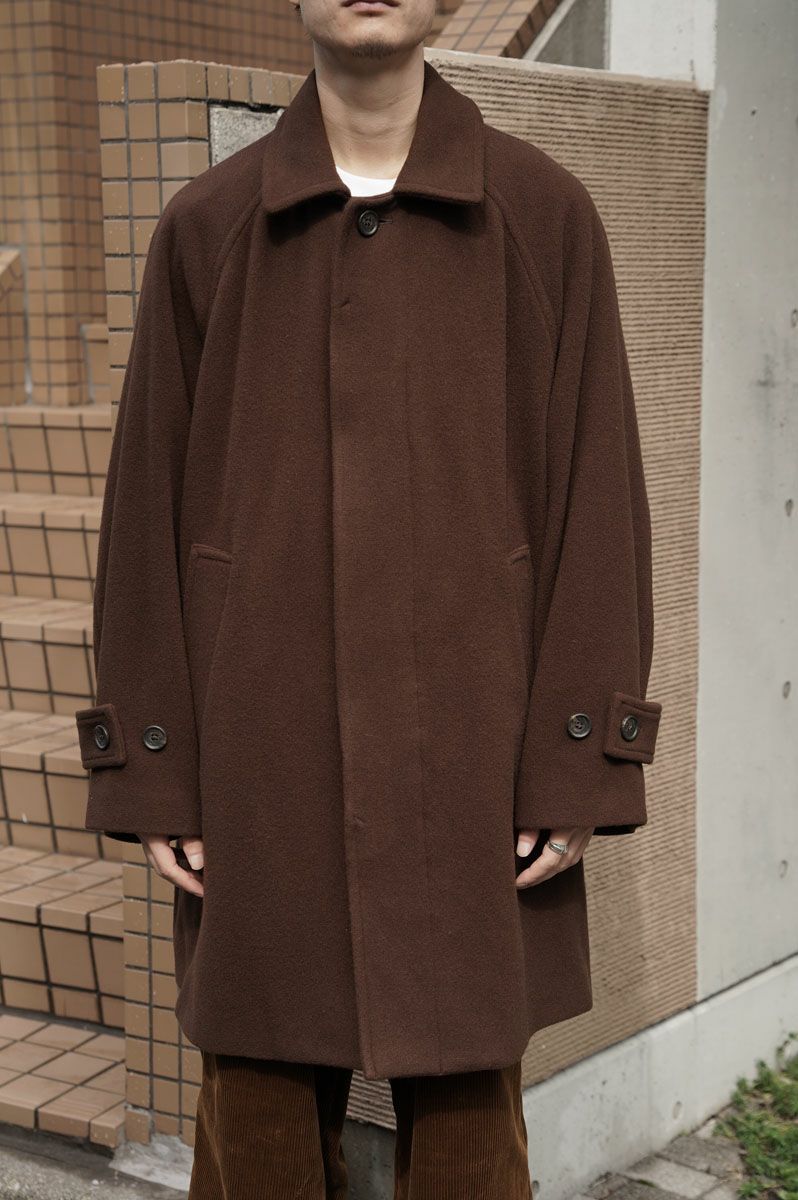 WOOL STAIN COLLAR HALF COAT[MOCHA]