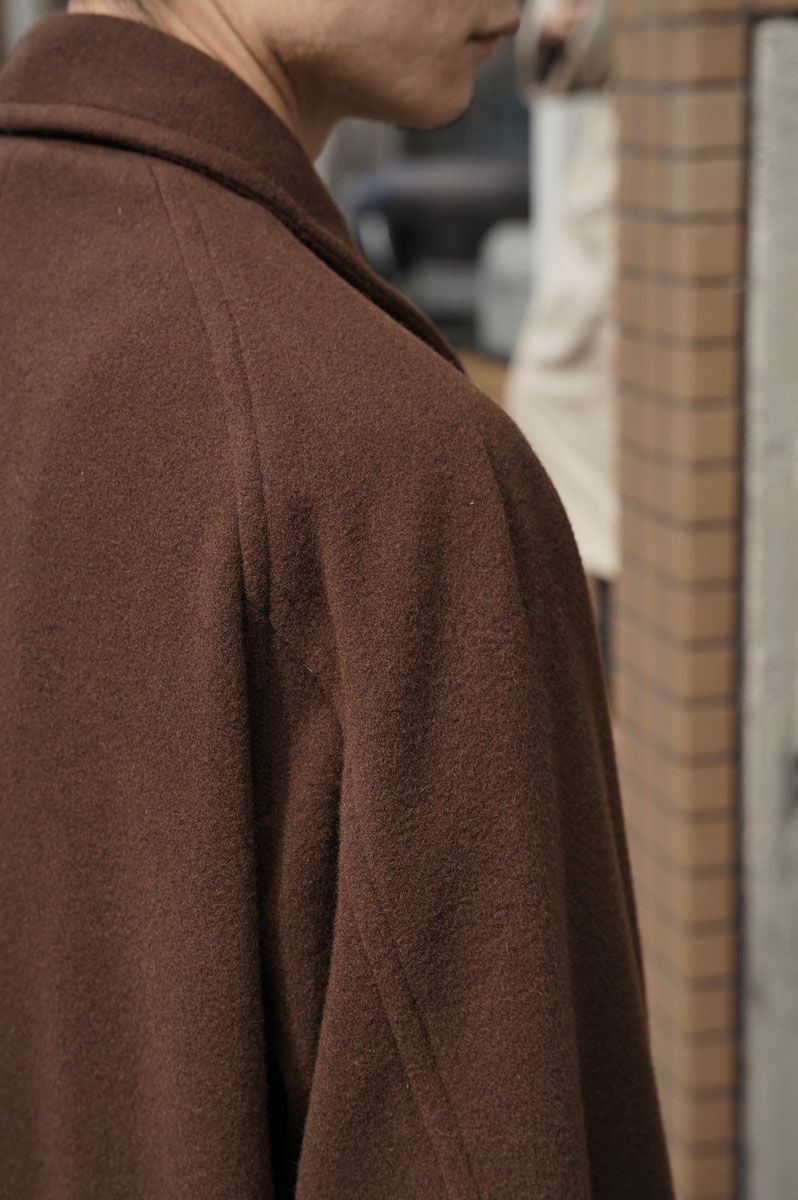WOOL STAIN COLLAR HALF COAT[BROWN] | 1LDK ONLINE STORE