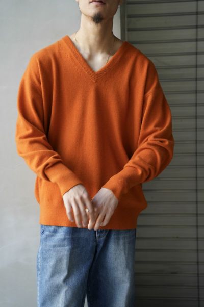 CASHMERE V NECK KNITWEAR[SUNSET] | 1LDK ONLINE STORE