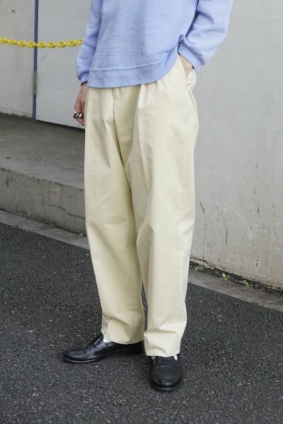 ONE TUCK CHINO TROUSERS[NAVY] | 1LDK ONLINE STORE