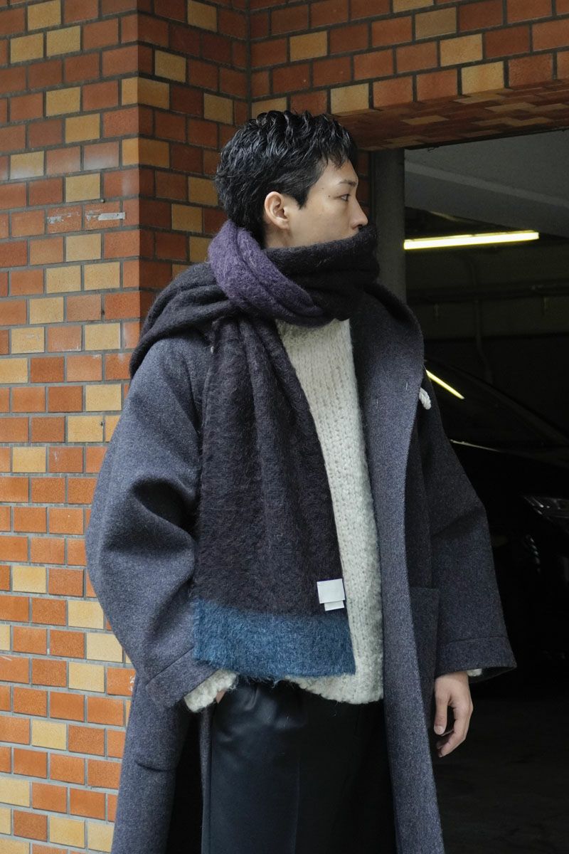 お求めやすく価格改定 YOKE ヨーク STILL BORDER MOHAIR LONG STOLE ...