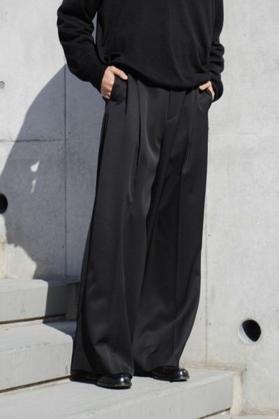 EXTRA WIDE TROUSERS[BLACK] | 1LDK ONLINE STORE