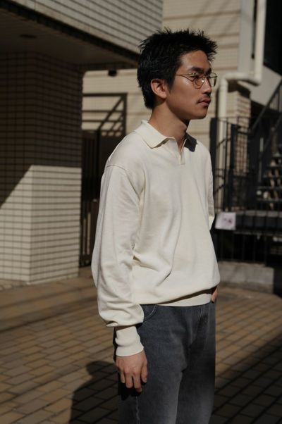 Cotton Knit Skipper Shirt[ECRU]