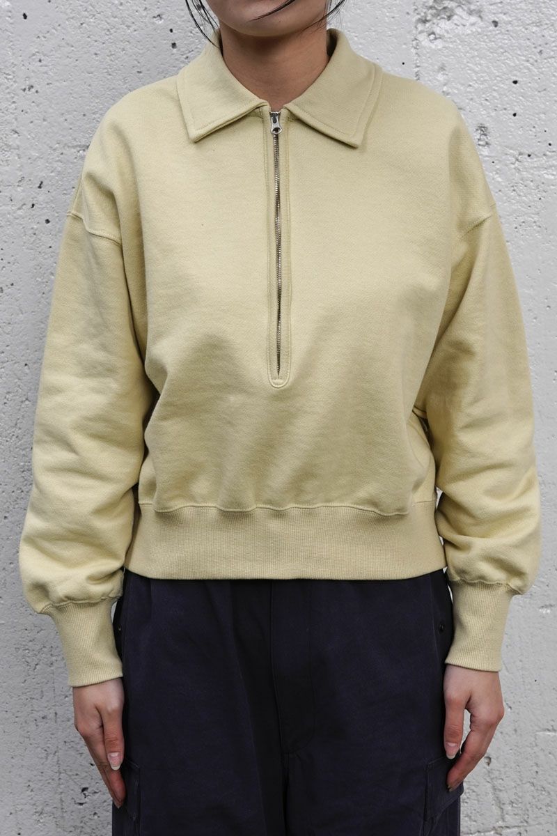 iasof (イアソフ) half zip P/O sweat yellow - www.csihealth.net