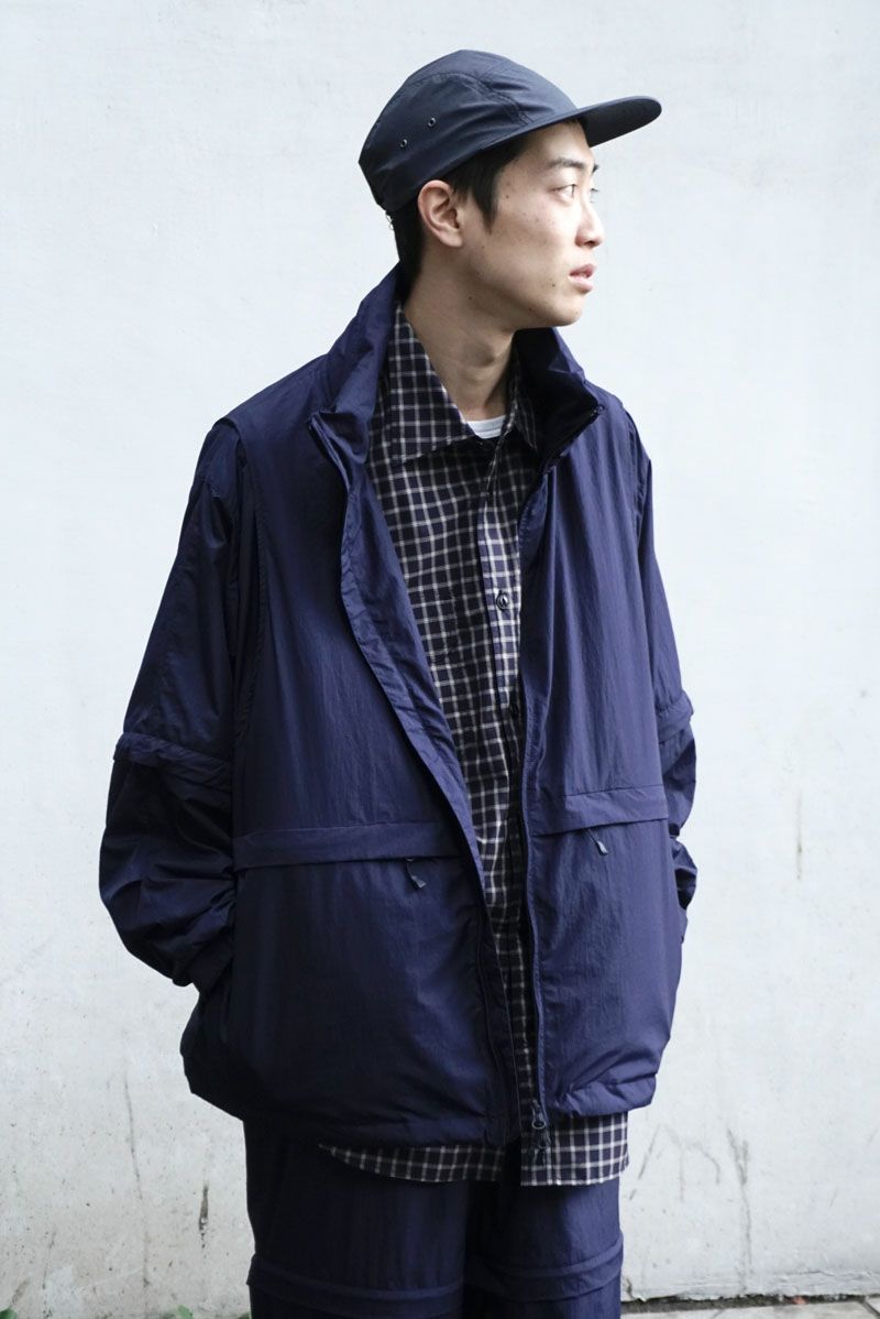 MENS】TECH DECHATABLE WINDBREAKER JACKET[MIDNAVY] | 1LDK ONLINE STORE