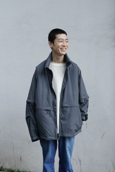 MENS】TECH DECHATABLE WINDBREAKER JACKET[CHARCOAL] | 1LDK ONLINE STORE