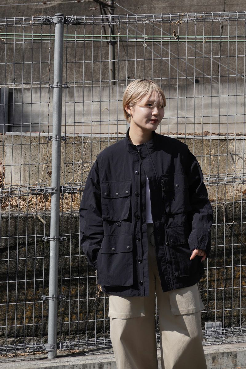 【WOMENS】TECH PARACHUTE JACKET[BLACK] | 1LDK ONLINE STORE