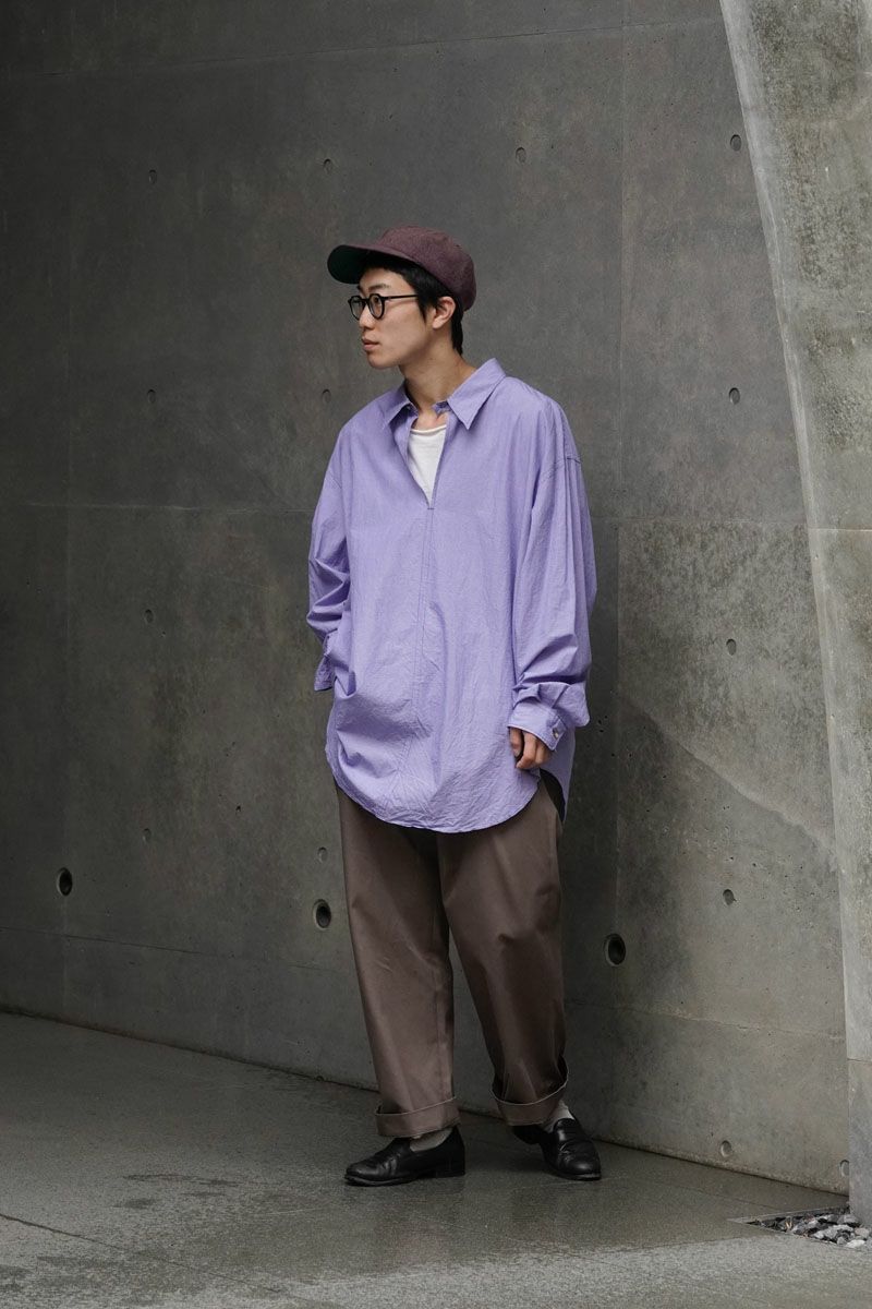 NO TUCK CHINO TROUSERS[CHARCOAL] | 1LDK ONLINE STORE