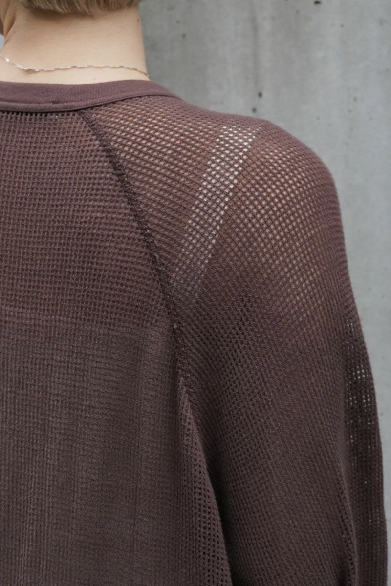 BASKET MESH L/S[BROWN] | 1LDK ONLINE STORE