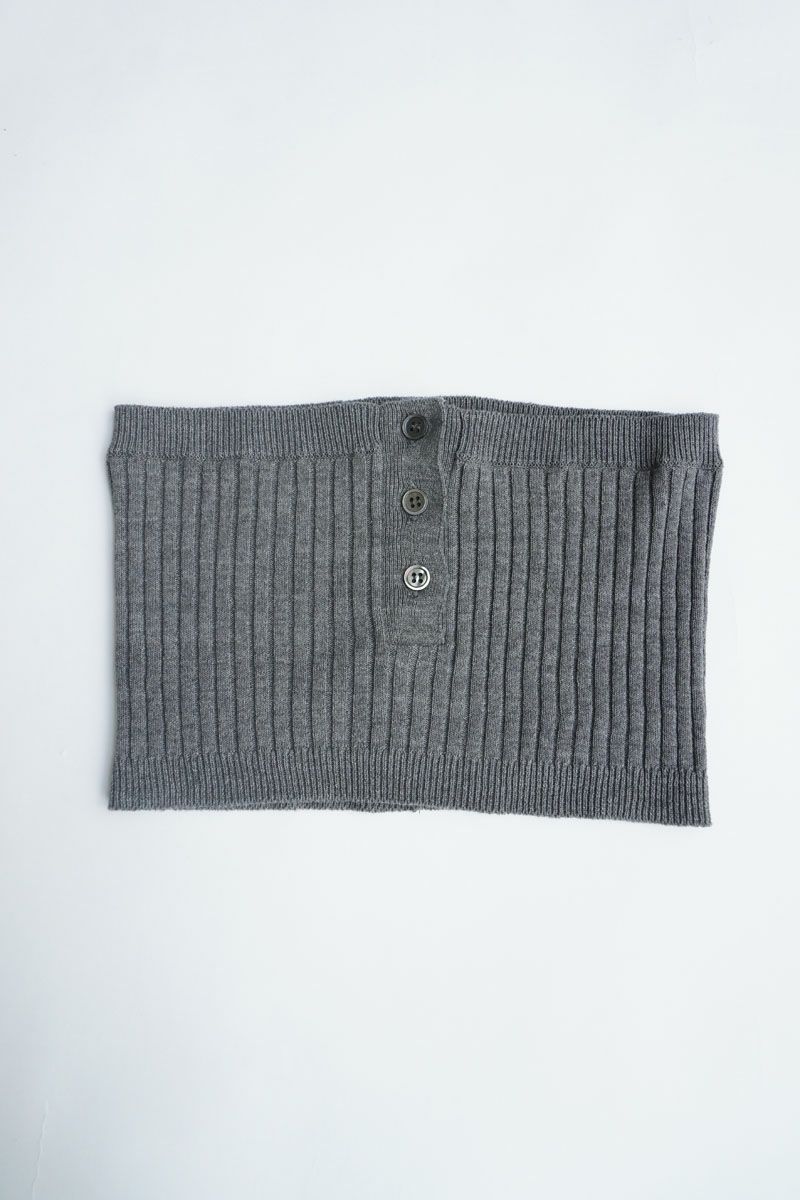 Wide Rib Knit Bandeau[GRAY]