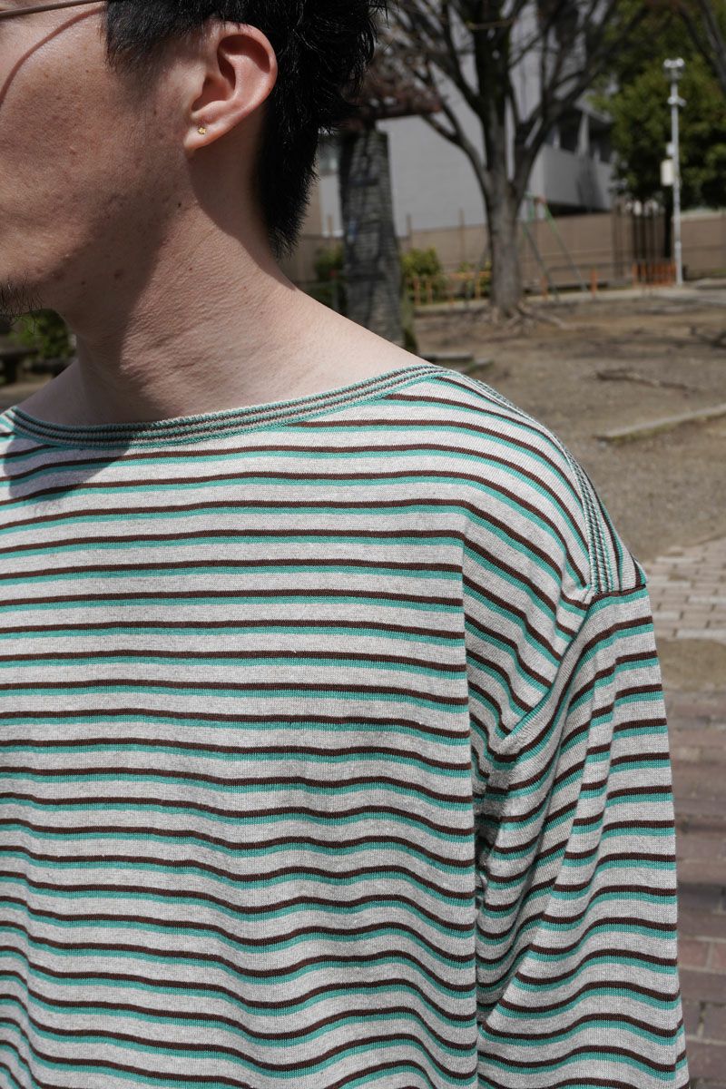 Linen Boat neck[NATURALBORDER]