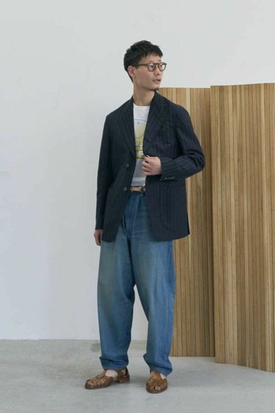 アンコンシングルSTRIPE JK[NAVY STRIPE]
